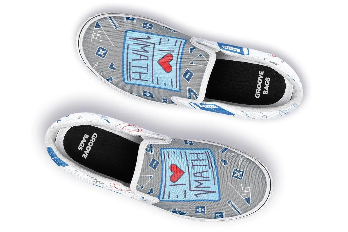 I Love Math Slip-On Shoes