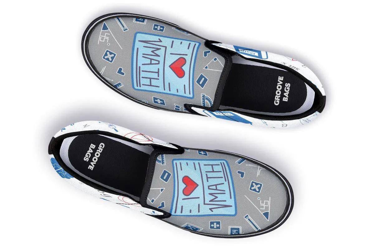 I Love Math Slip-On Shoes