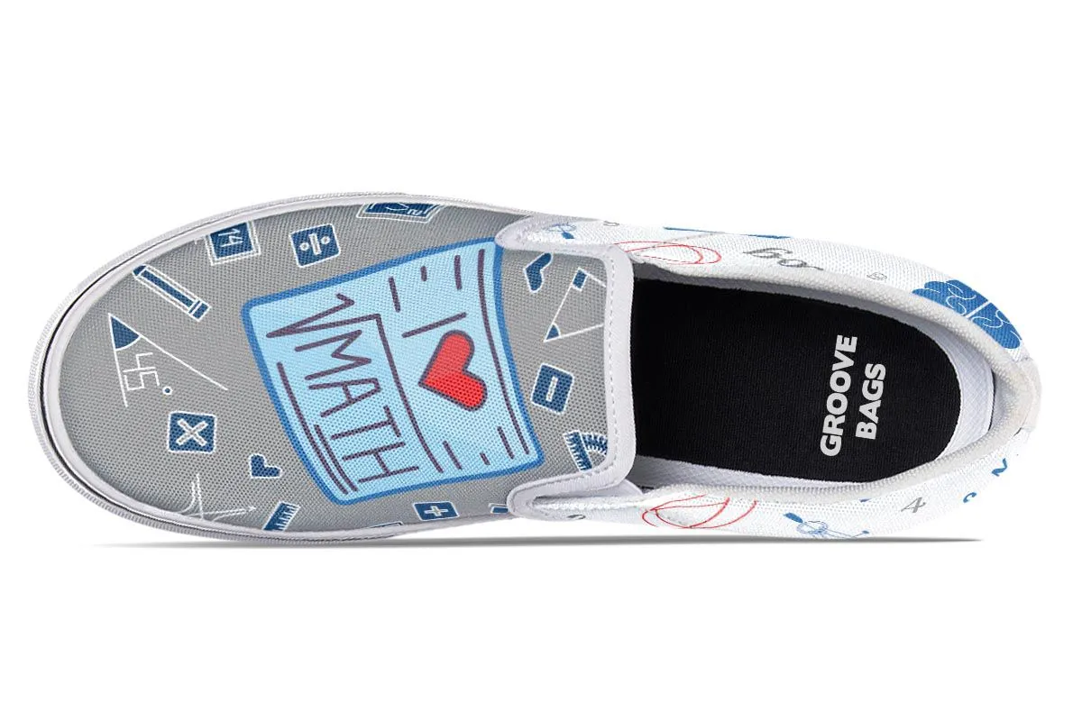 I Love Math Slip-On Shoes