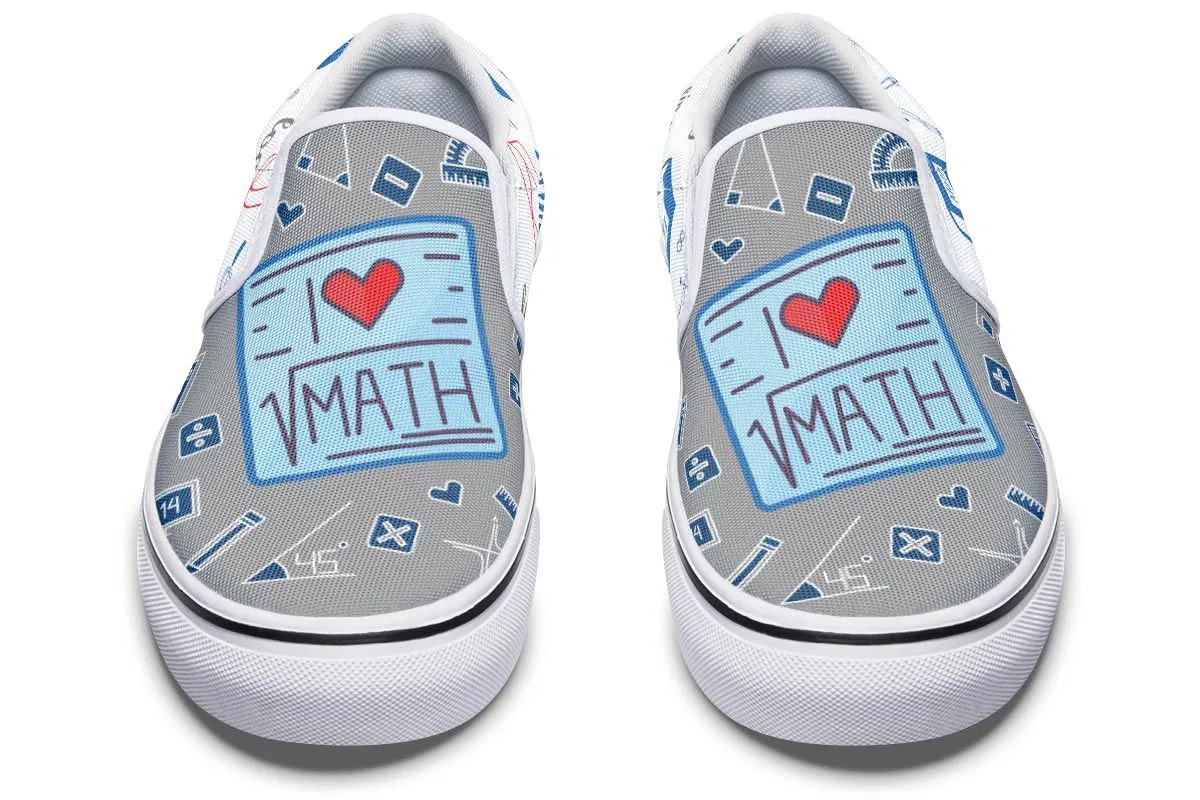 I Love Math Slip-On Shoes