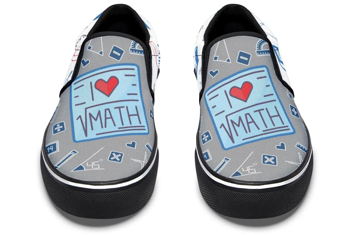 I Love Math Slip-On Shoes
