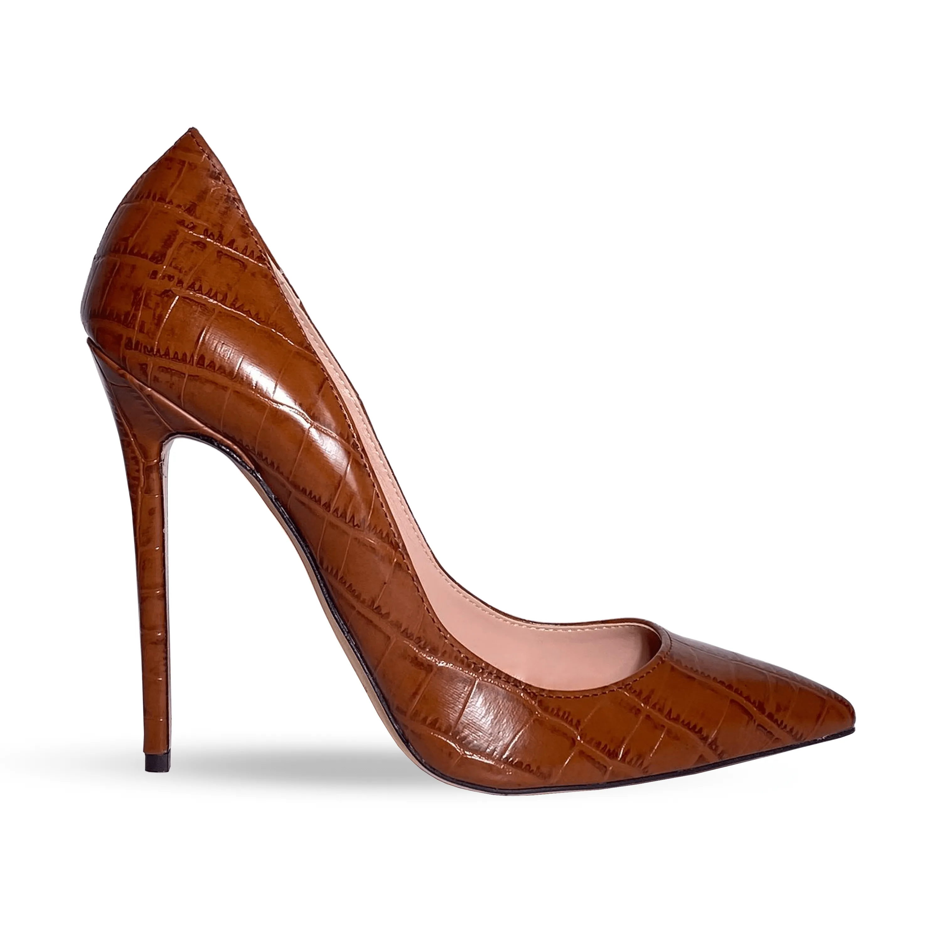 ILIANA BROWN CROCODILE PRINT