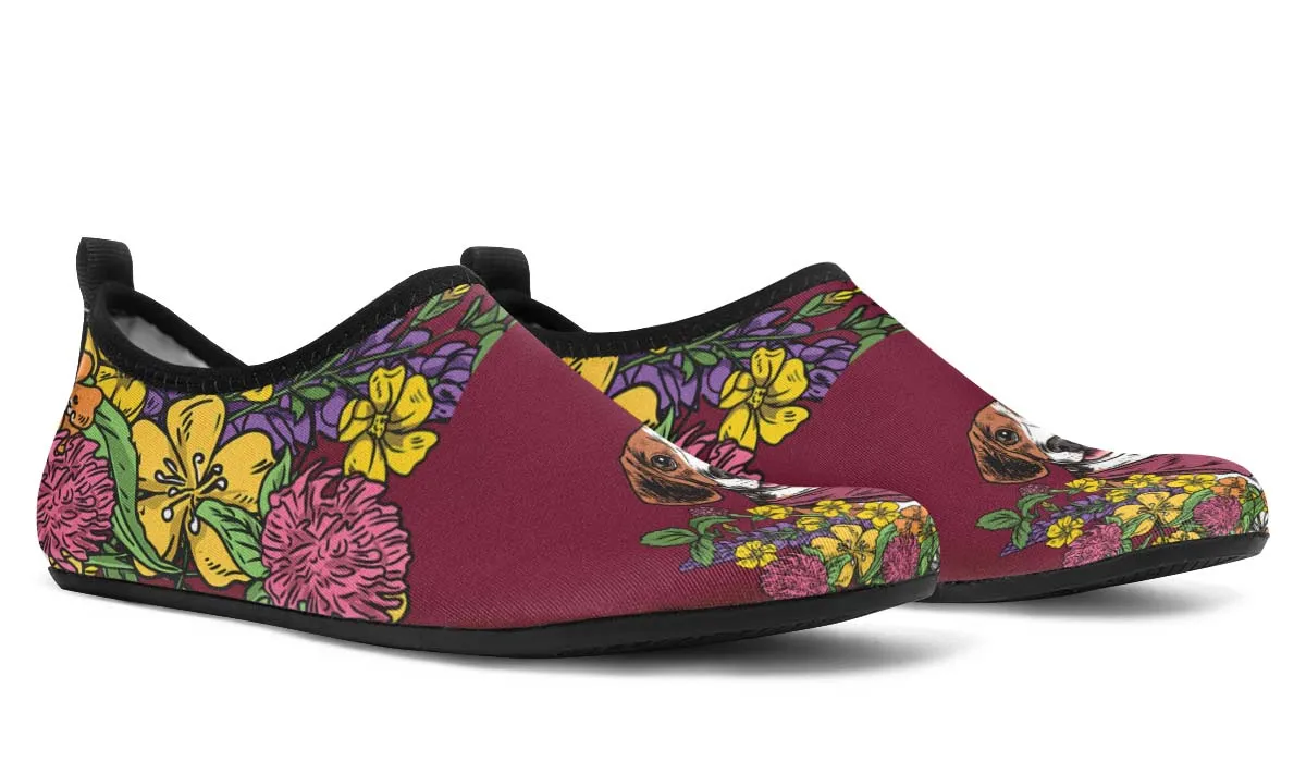 Illustrated Beagle Aqua Barefoot Shoes