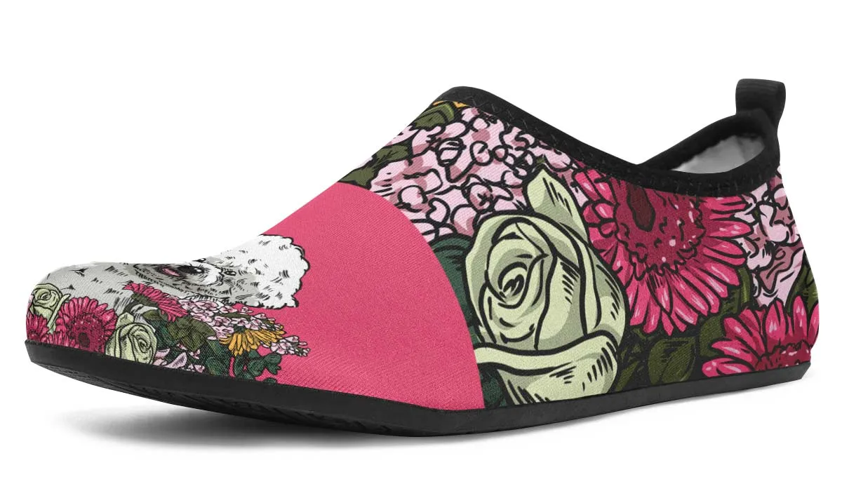 Illustrated Bichon Frise Aqua Barefoot Shoes