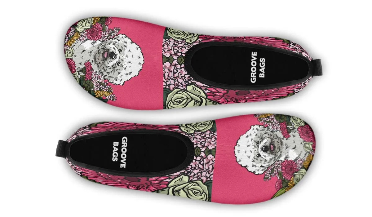 Illustrated Bichon Frise Aqua Barefoot Shoes