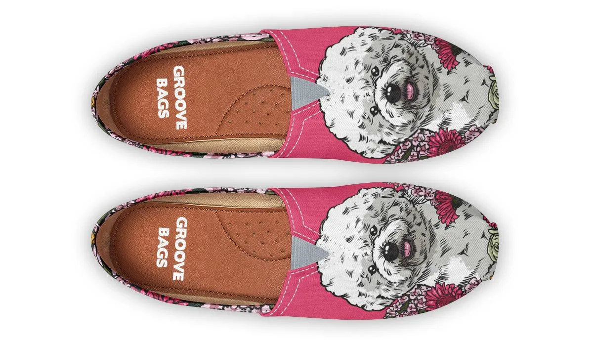 Illustrated Bichon Frise Casual Shoes