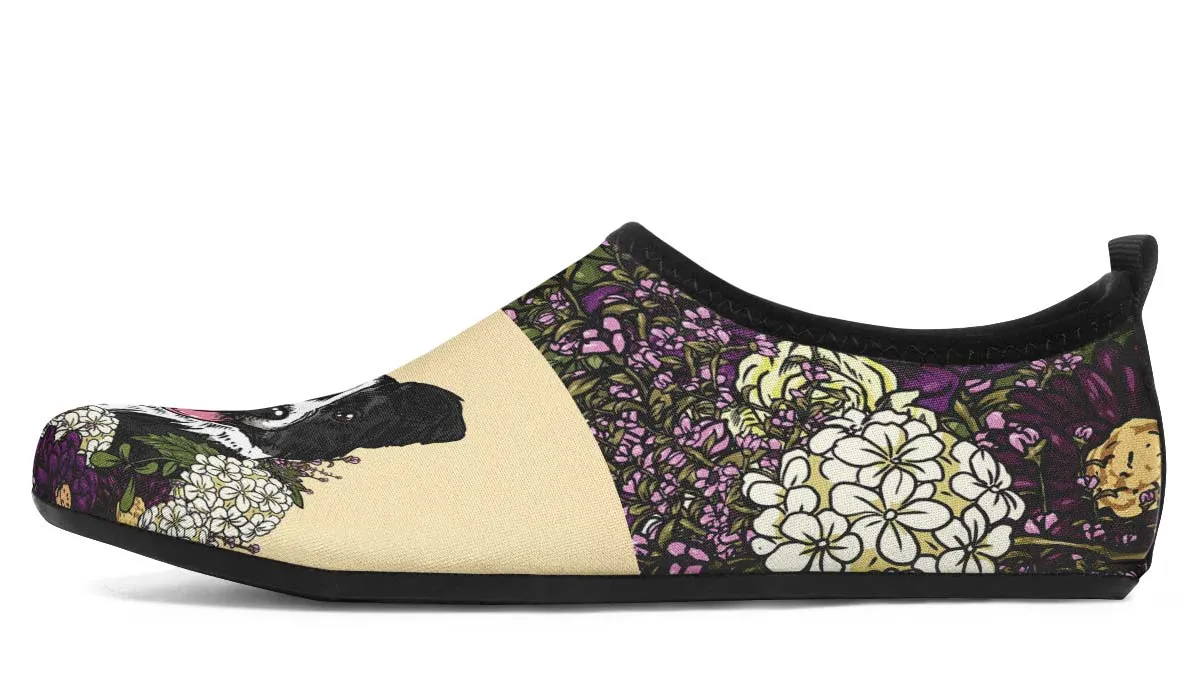 Illustrated Border Collie Aqua Barefoot Shoes