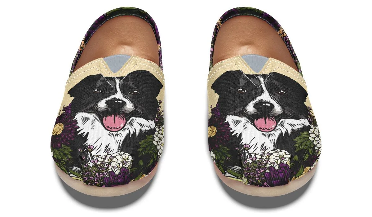 Illustrated Border Collie Casual Shoes