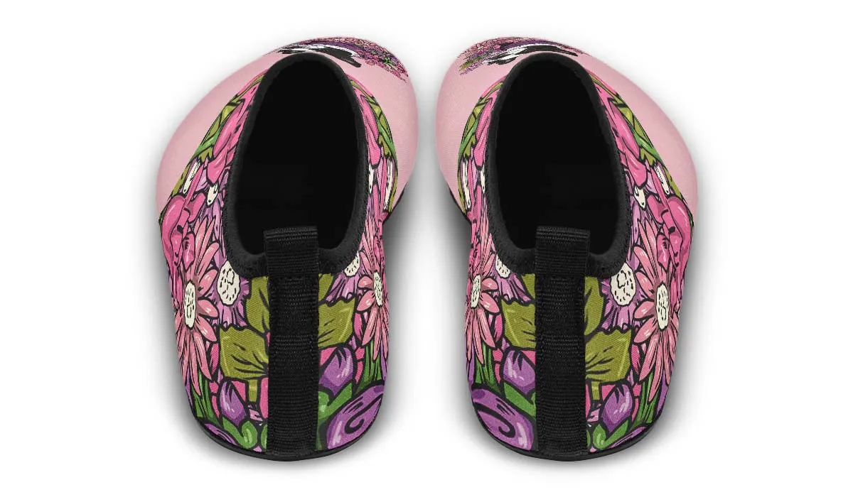 Illustrated Boston Terrier Aqua Barefoot Shoes