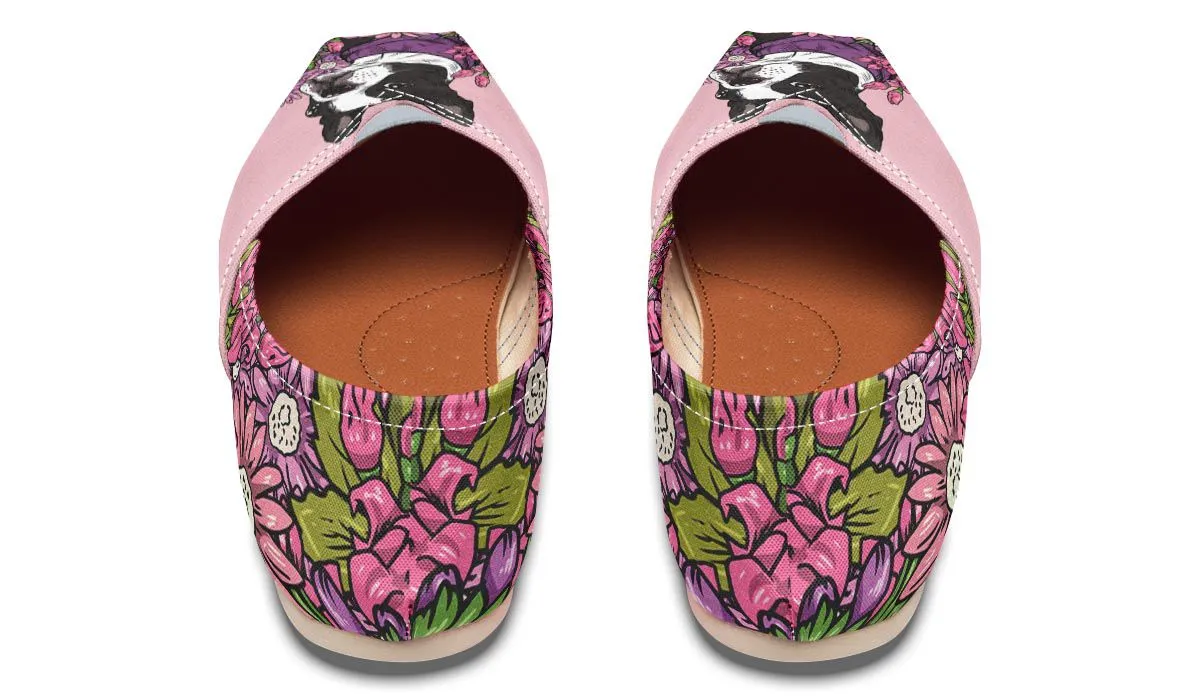 Illustrated Boston Terrier Casual Shoes