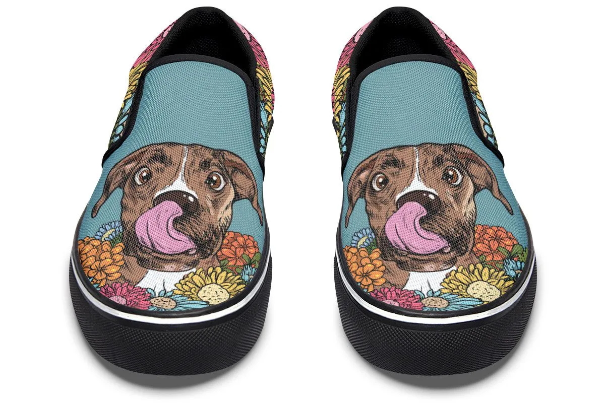 Illustrated Boxer Slip-On Shoes
