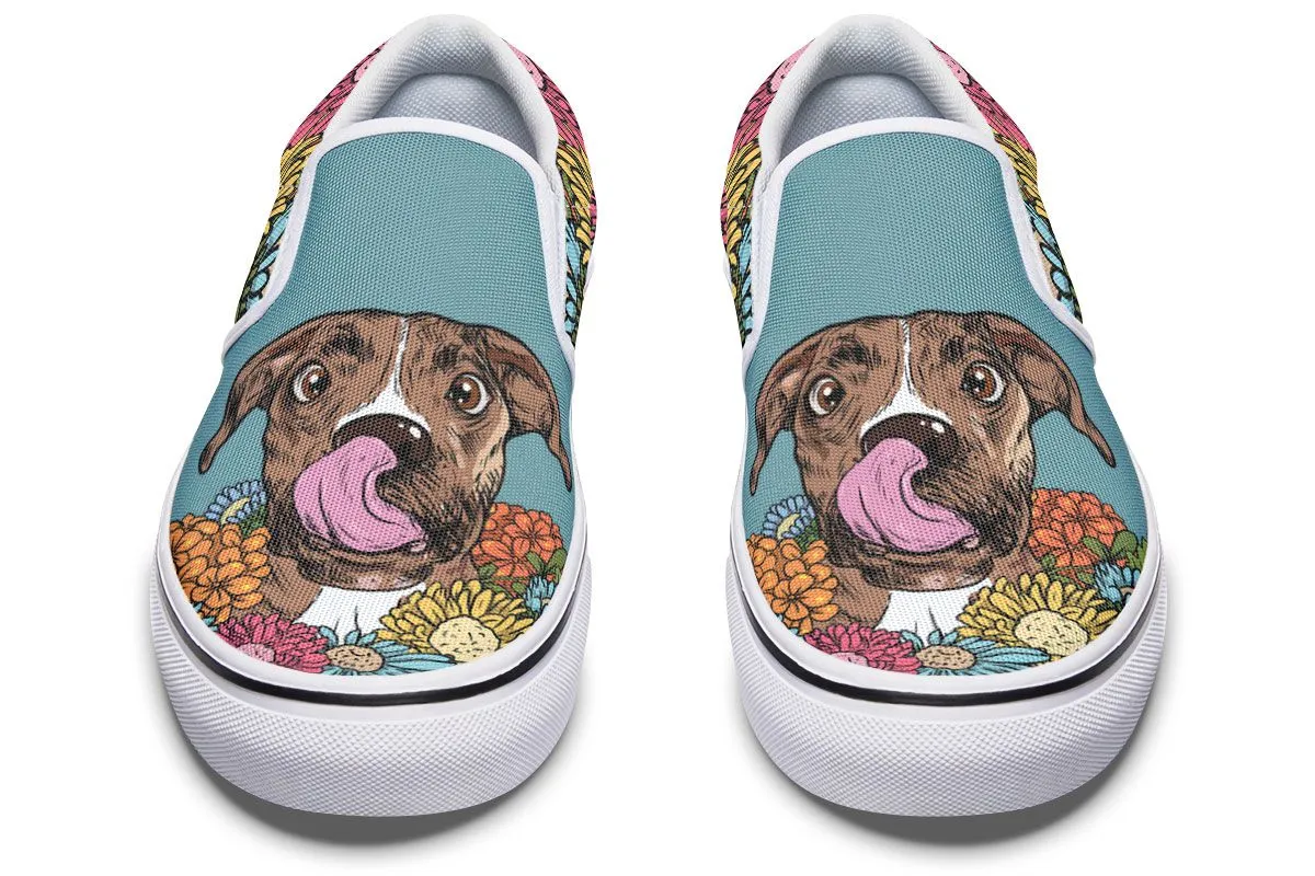 Illustrated Boxer Slip-On Shoes