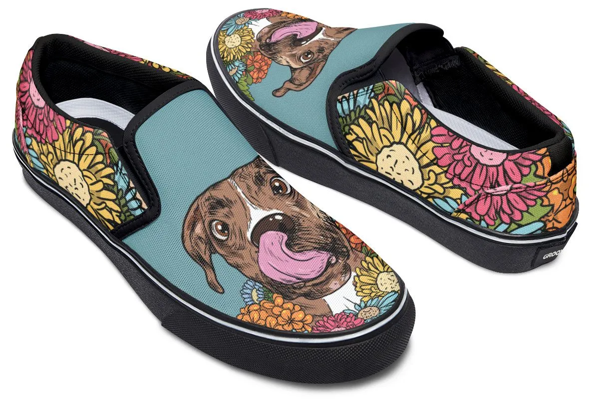 Illustrated Boxer Slip-On Shoes