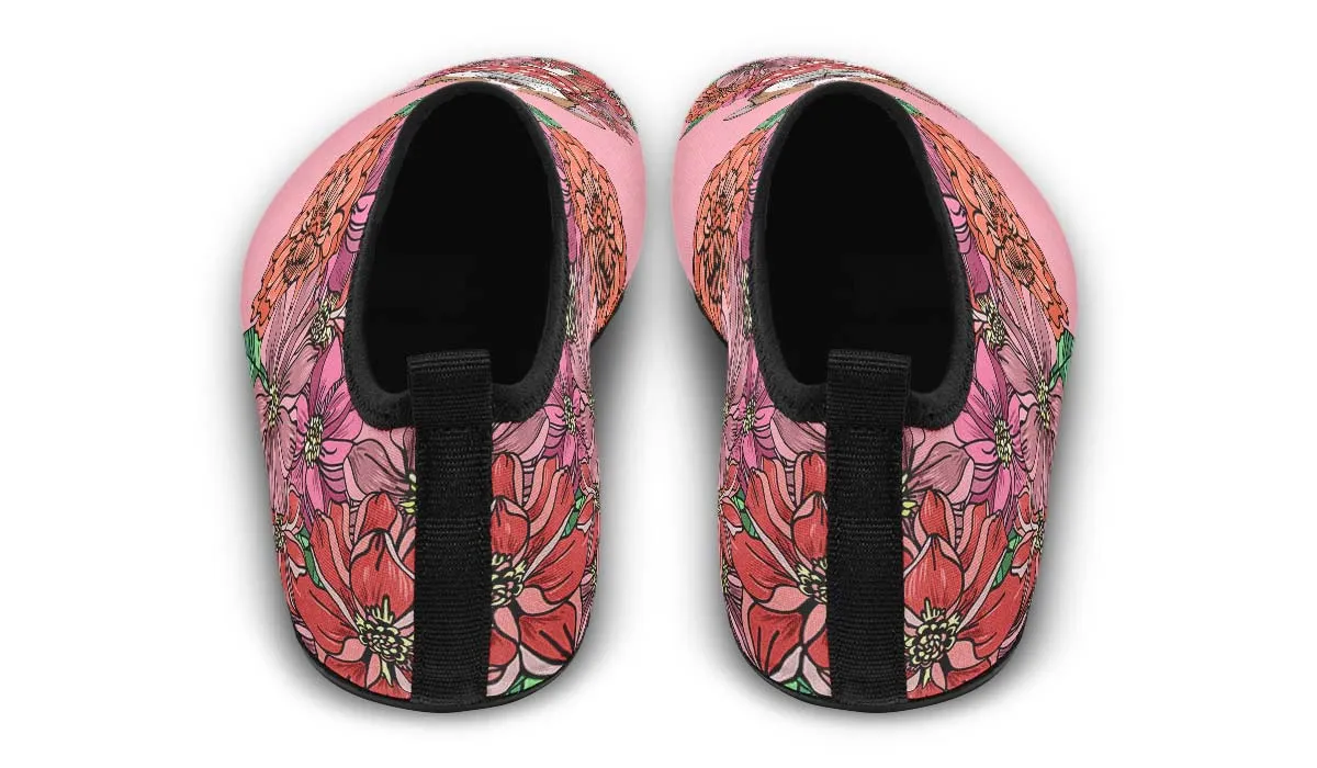 Illustrated Brown Pit Bull Aqua Barefoot Shoes