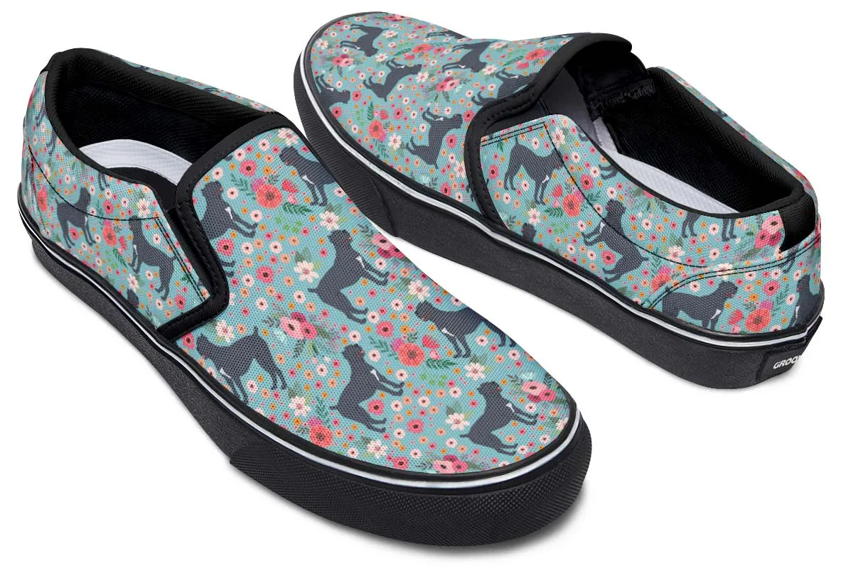 Illustrated Cane Corso Slip-On Shoes