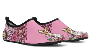 Illustrated Corgi Aqua Barefoot Shoes