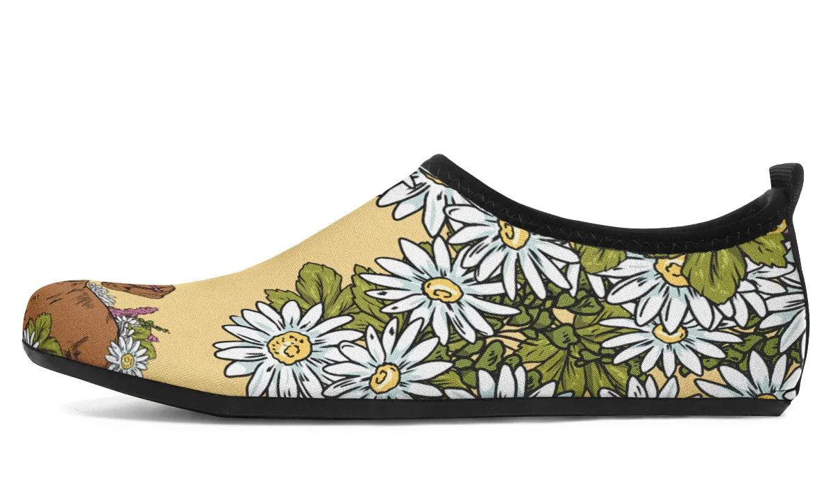 Illustrated Dachshund Aqua Barefoot Shoes