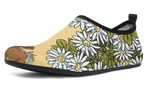 Illustrated Dachshund Aqua Barefoot Shoes
