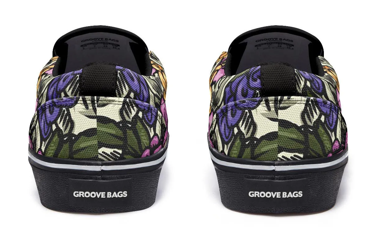 Illustrated French Bulldog Slip-On Shoes