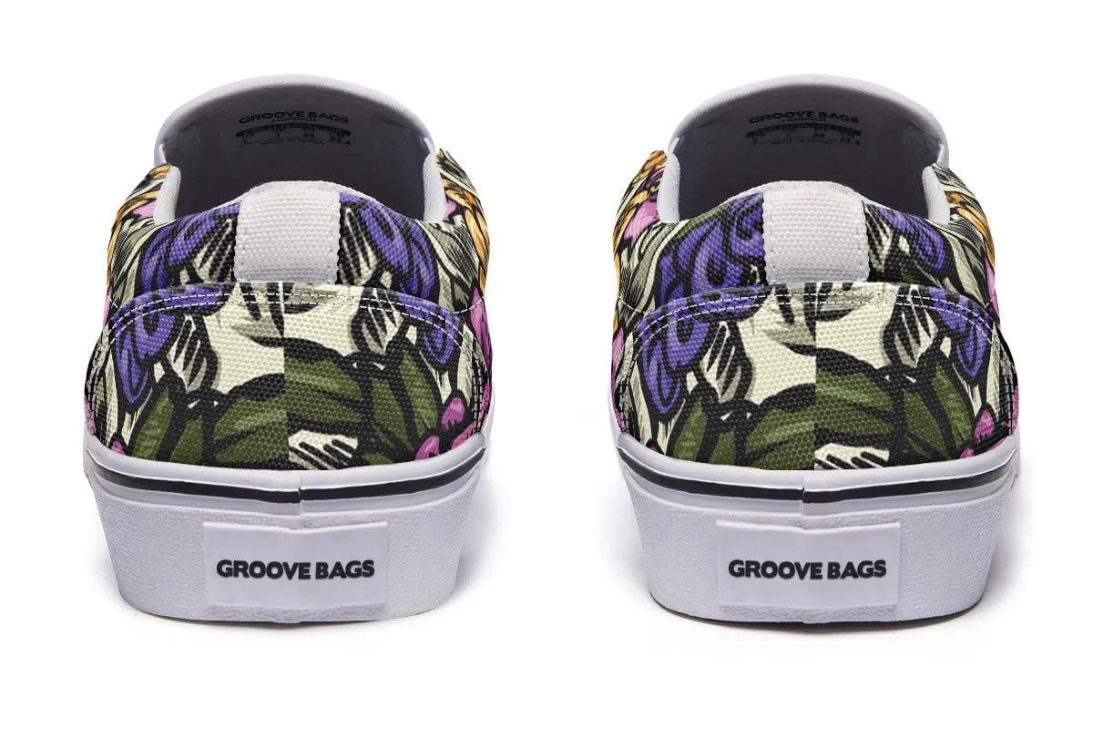 Illustrated French Bulldog Slip-On Shoes