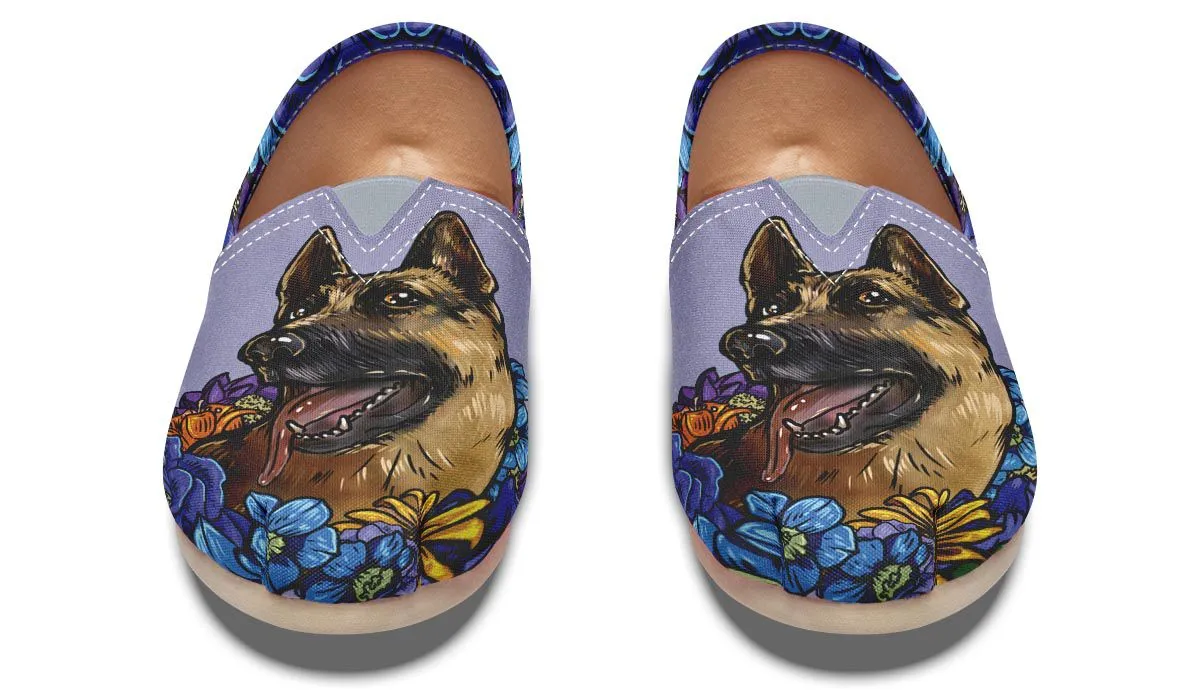 Illustrated German Shepherd Casual Shoes