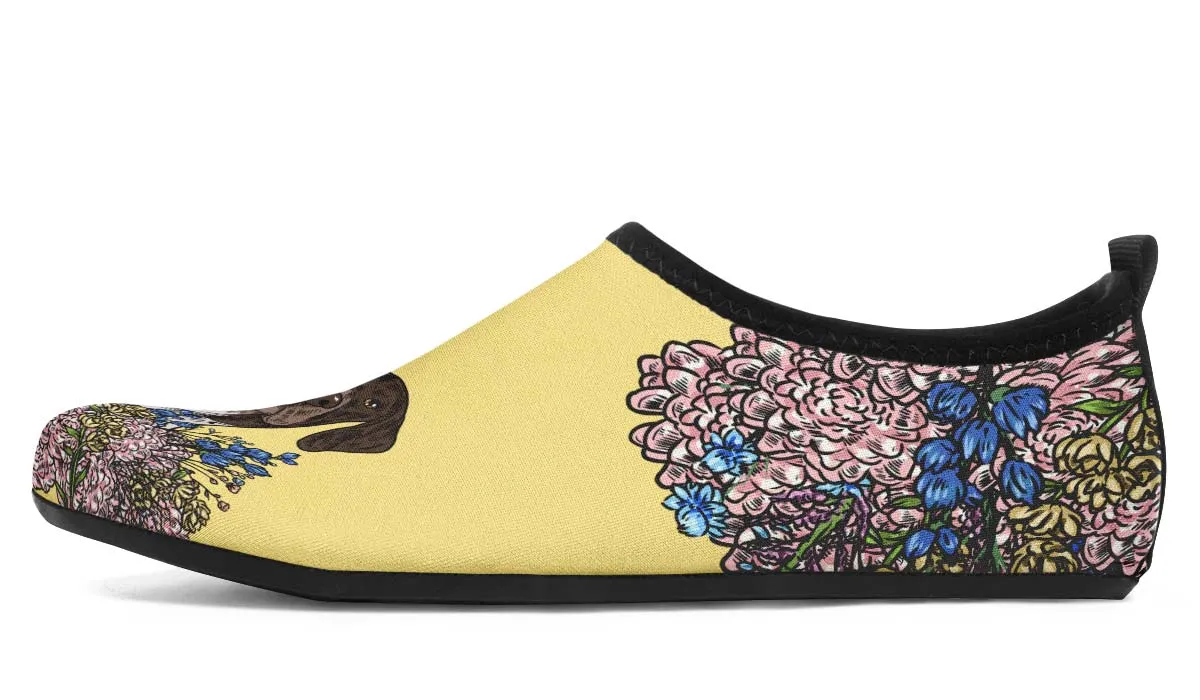 Illustrated German Shorthaired Pointer Aqua Barefoot Shoes