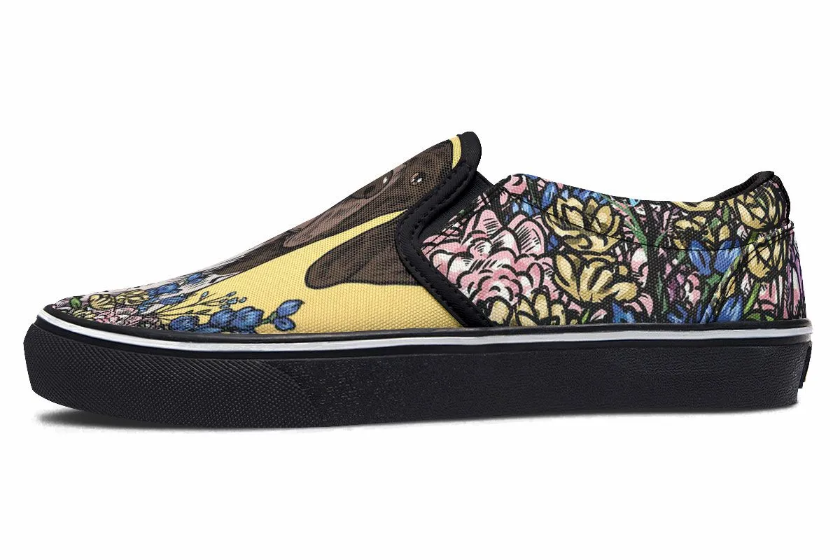 Illustrated German Shorthaired Pointer Slip-On Shoes