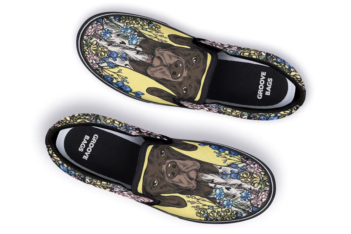 Illustrated German Shorthaired Pointer Slip-On Shoes