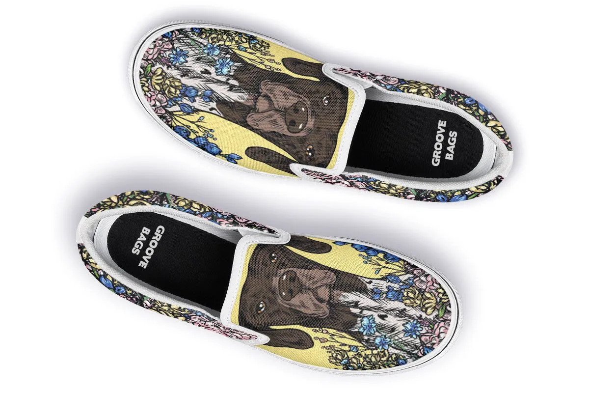 Illustrated German Shorthaired Pointer Slip-On Shoes