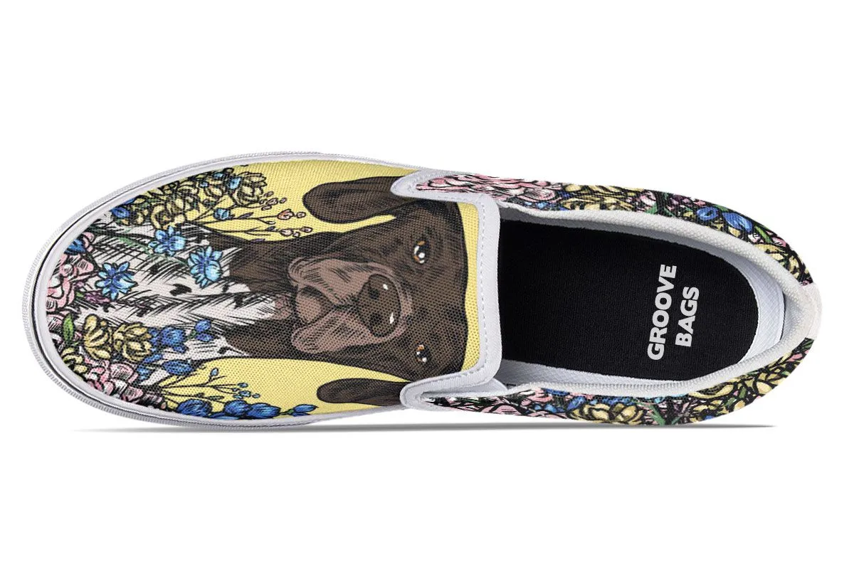 Illustrated German Shorthaired Pointer Slip-On Shoes