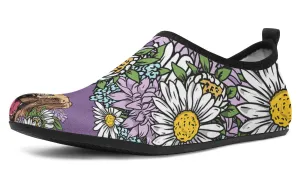Illustrated Golden Retriever Aqua Barefoot Shoes
