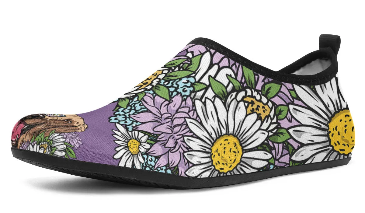Illustrated Golden Retriever Aqua Barefoot Shoes