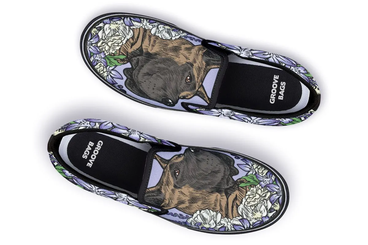 Illustrated Great Dane Slip-On Shoes