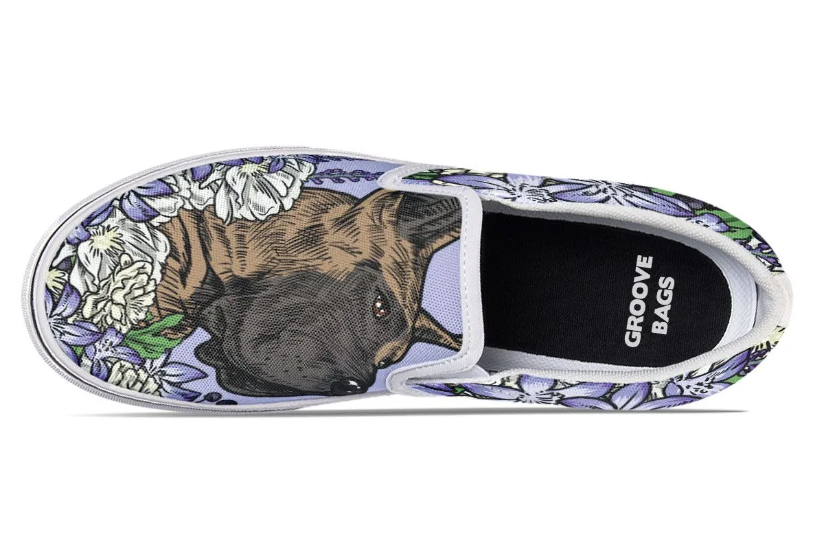 Illustrated Great Dane Slip-On Shoes