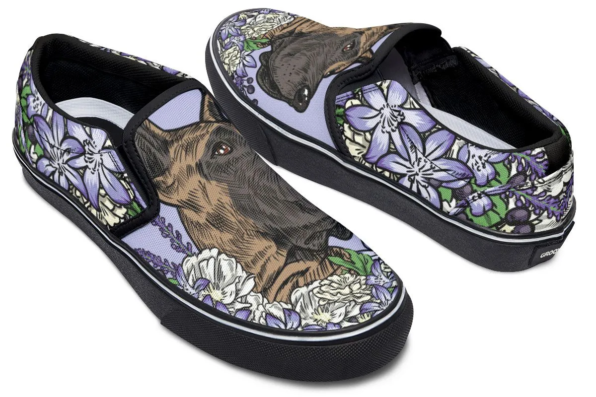Illustrated Great Dane Slip-On Shoes