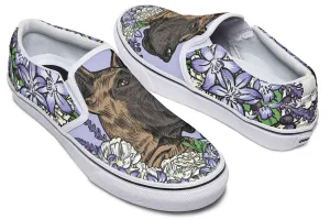 Illustrated Great Dane Slip-On Shoes