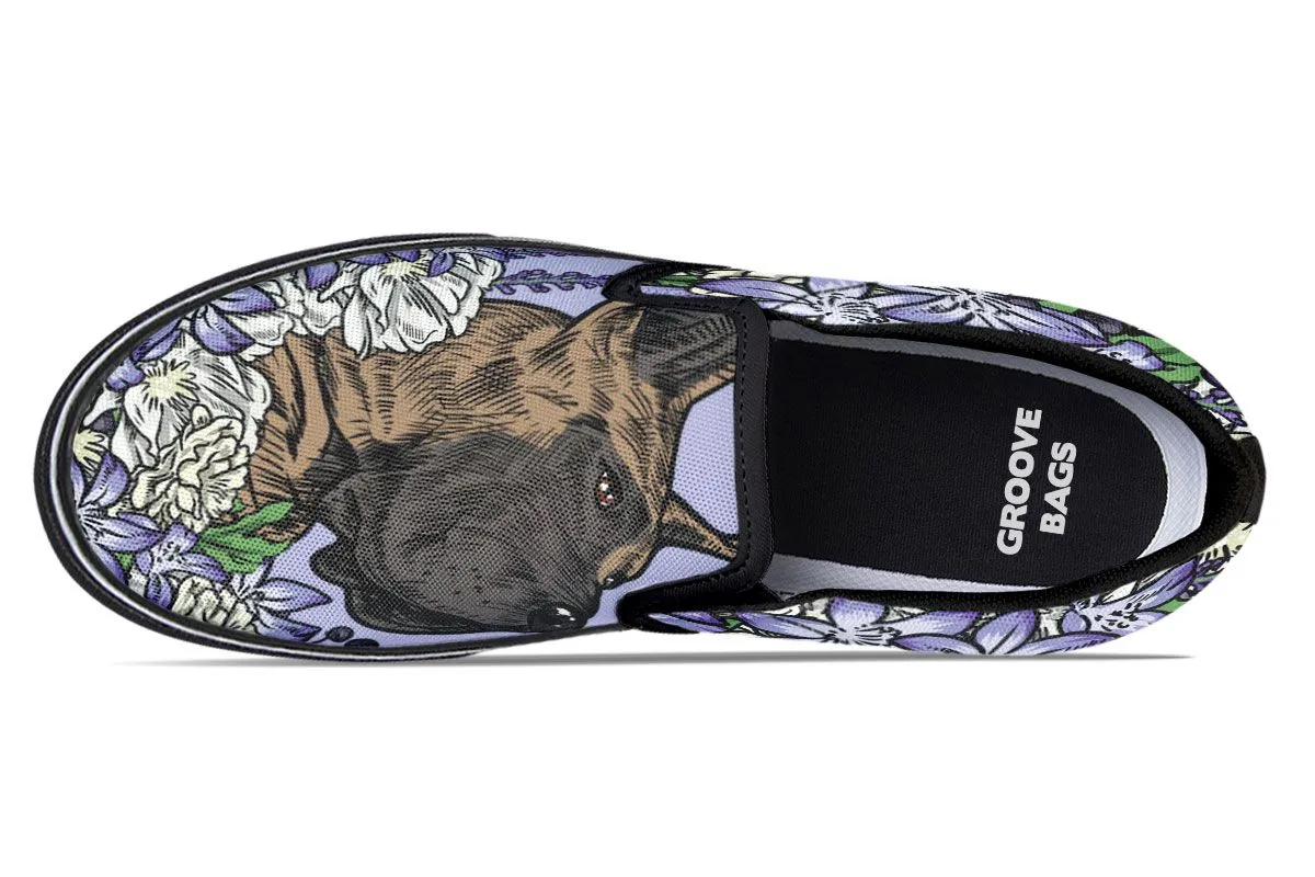Illustrated Great Dane Slip-On Shoes