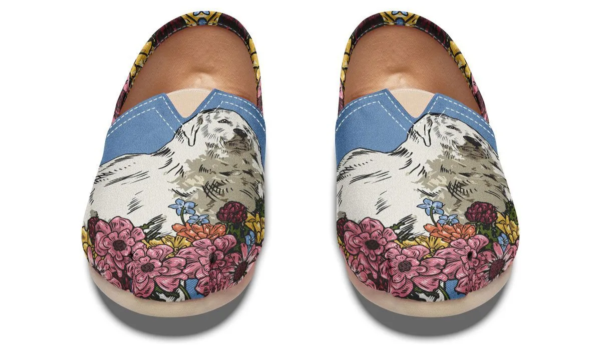 Illustrated Great Pyrenees Casual Shoes