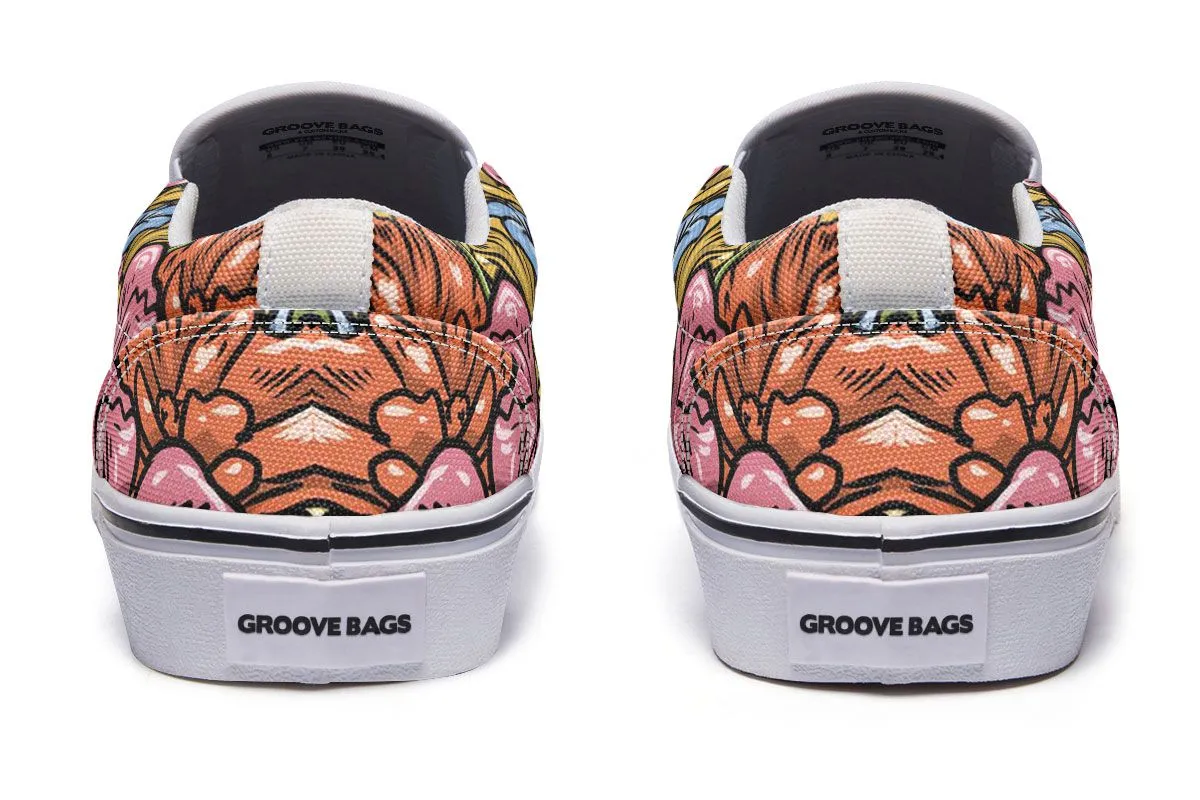 Illustrated Great Pyrenees Slip-On Shoes