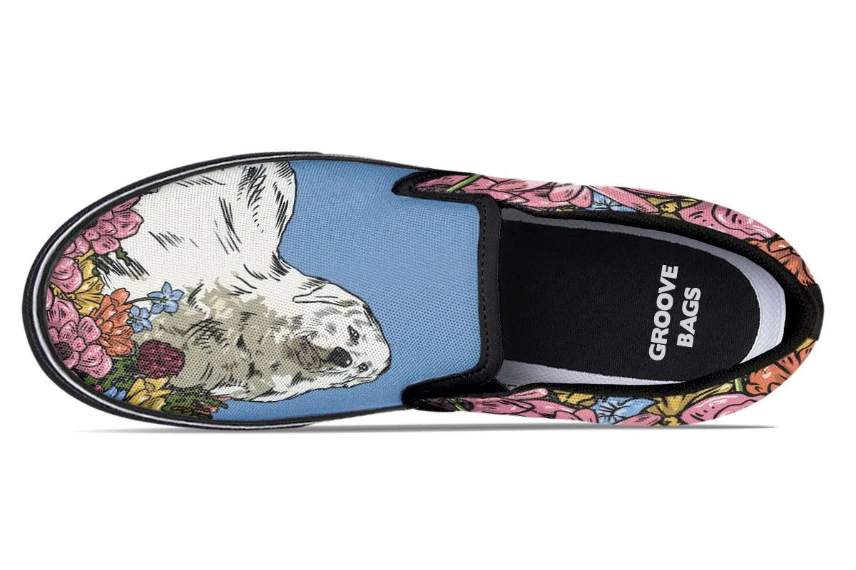 Illustrated Great Pyrenees Slip-On Shoes