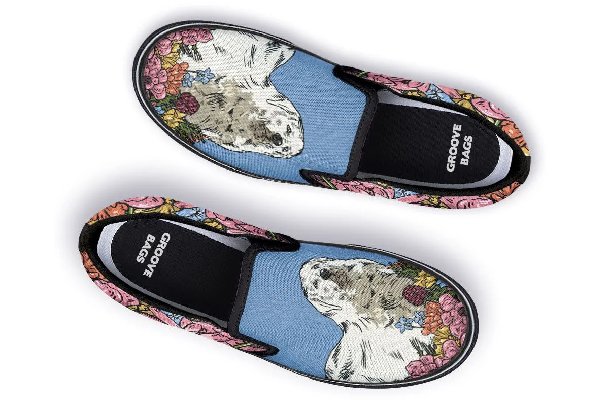 Illustrated Great Pyrenees Slip-On Shoes