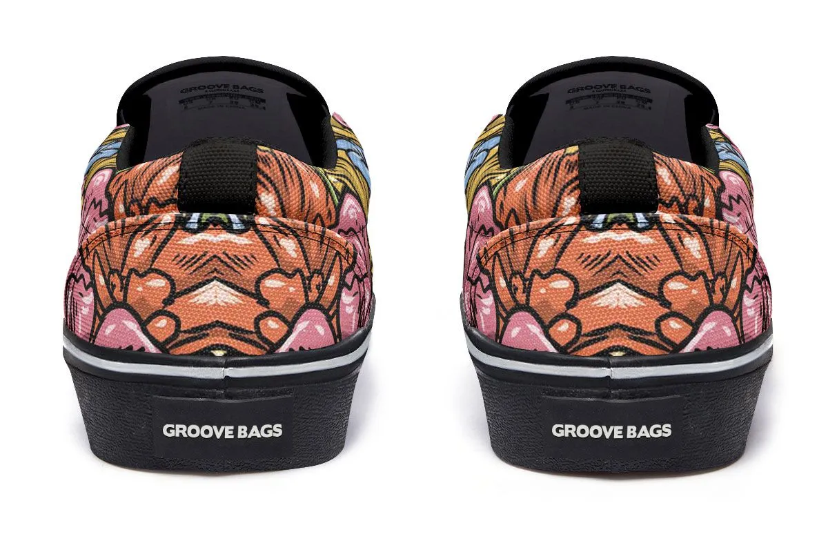 Illustrated Great Pyrenees Slip-On Shoes