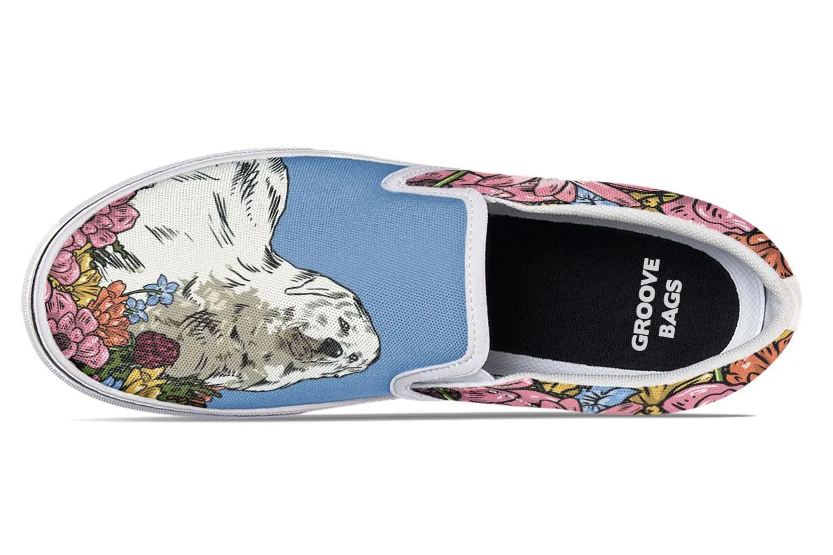 Illustrated Great Pyrenees Slip-On Shoes