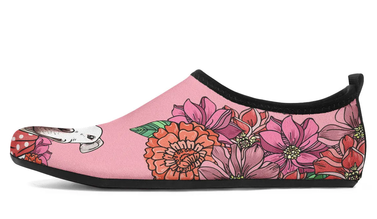 Illustrated Pit Bull Aqua Barefoot Shoes