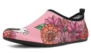Illustrated Pit Bull Aqua Barefoot Shoes