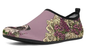 Illustrated Pug Aqua Barefoot Shoes