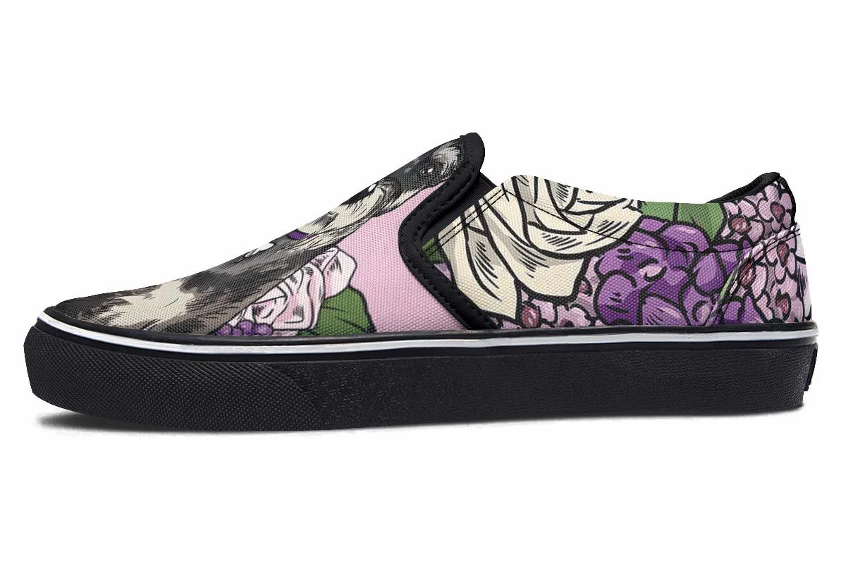 Illustrated Schnauzer Slip-On Shoes