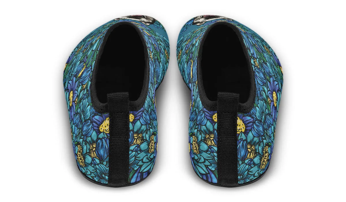 Illustrated Siberian Husky Aqua Barefoot Shoes