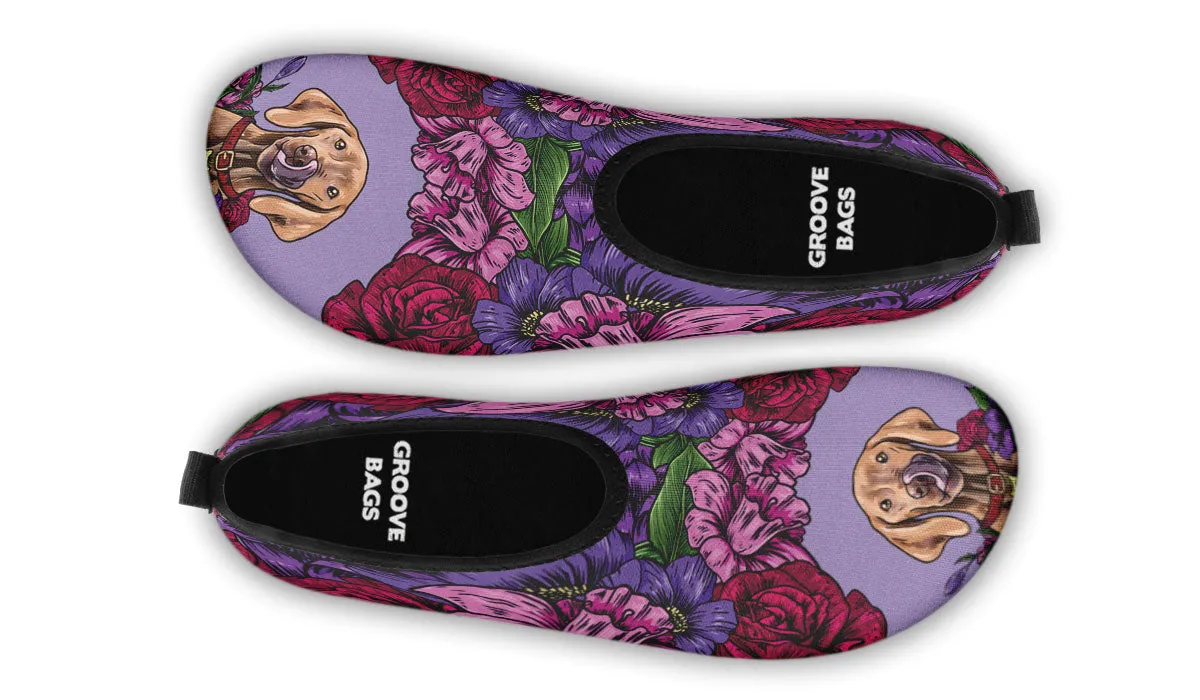 Illustrated Vizsla Aqua Barefoot Shoes