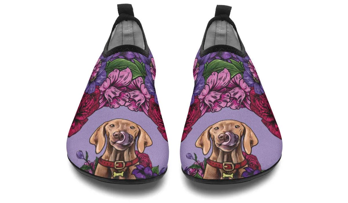 Illustrated Vizsla Aqua Barefoot Shoes